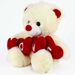 Grabadeal LOVE Teddy Bear Valentine Gift (Cream) - 40 cm